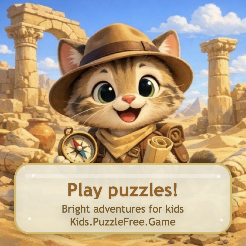 Construction-themed kids puzzle with smiling trucks and cranes