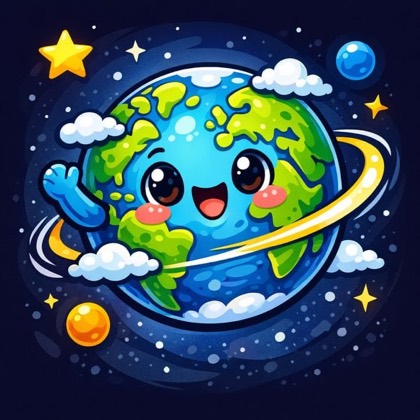 Puppy in a hot air balloon over a fantasy map puzzle