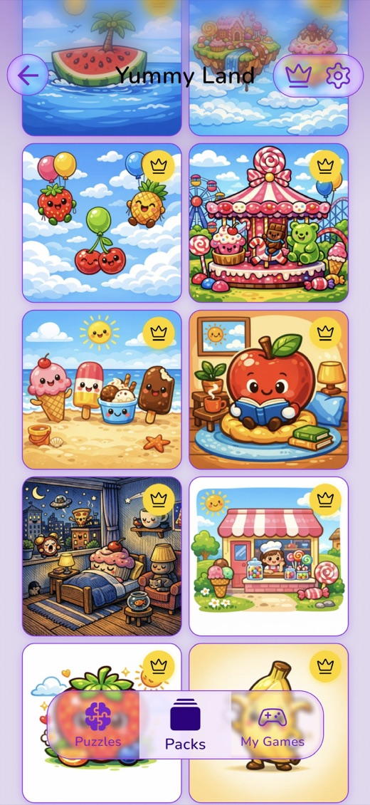 Bear puzzle gameplay screen